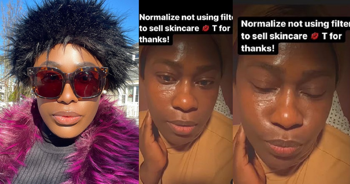 “Normalize not using filter to sell skincare products” – Actress, Uche Jombo (video)