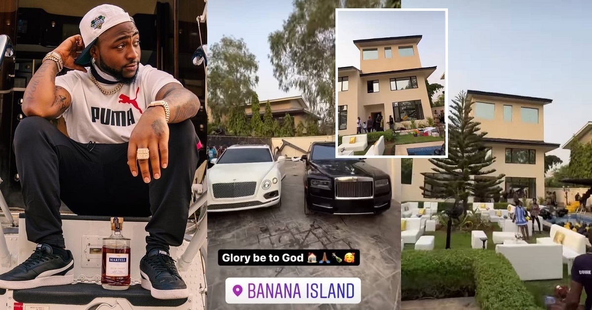 First photos and video from Davido's new Banana Island mansion (video