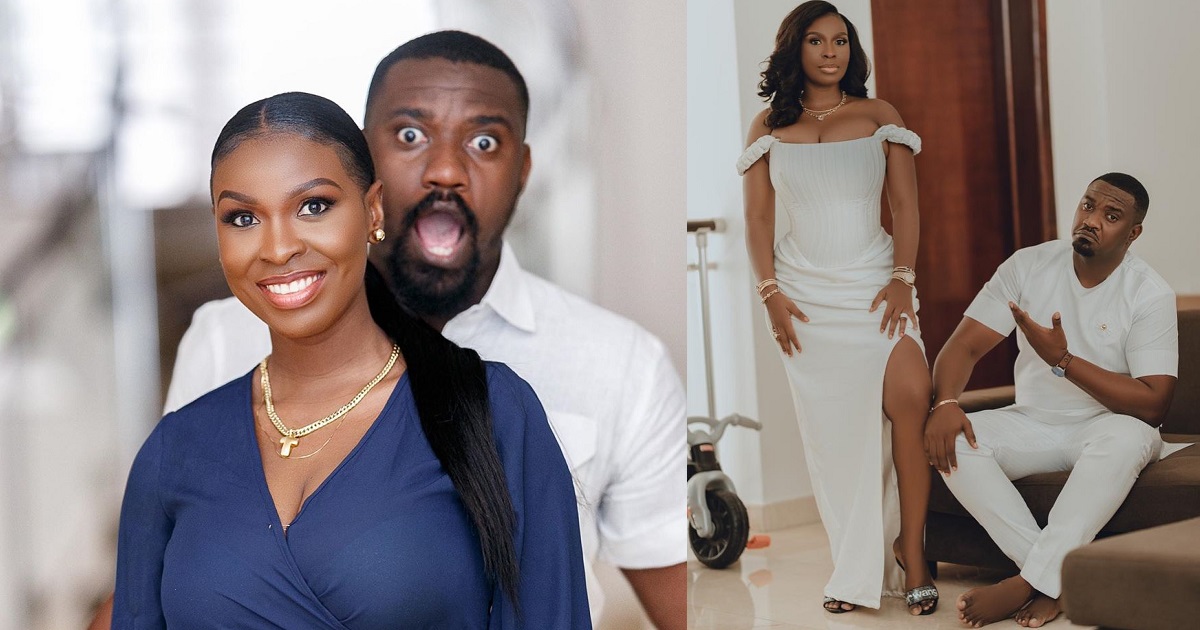 “Dunno why women always raise one leg when taking pictures”- John Dumelo hilariously shades his wife on her birthday