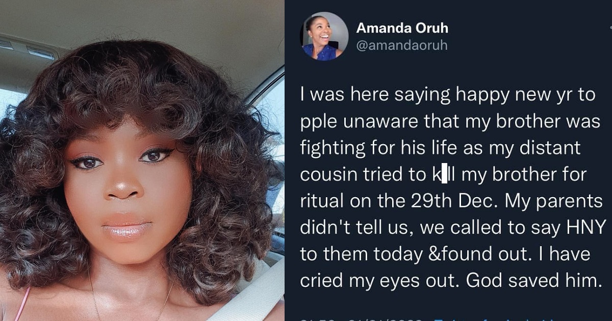 Actress Amanda Oruh narrates how her brother was almost used for ritual in December by their cousin for N500k