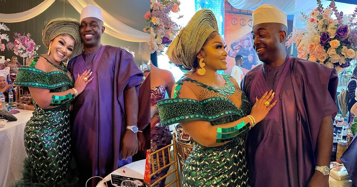 Actress Mercy Aigbe shows off her ‘boo’, Kazim Adeoti.
