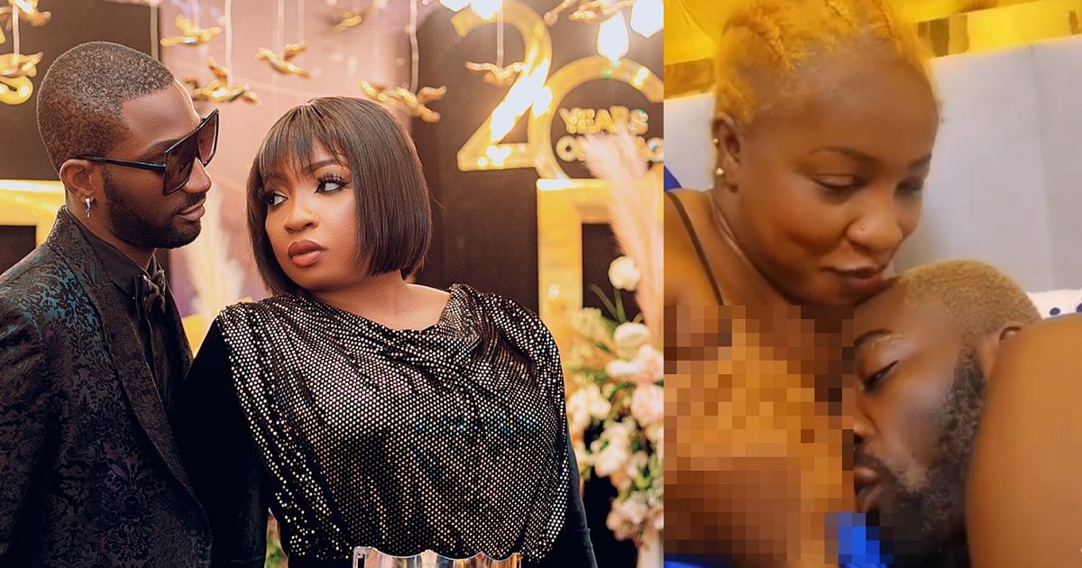 Anita Joseph’s husband, MC Fish, grabs her brsst, kisses it and dumps his face between her cleavage in romantic video