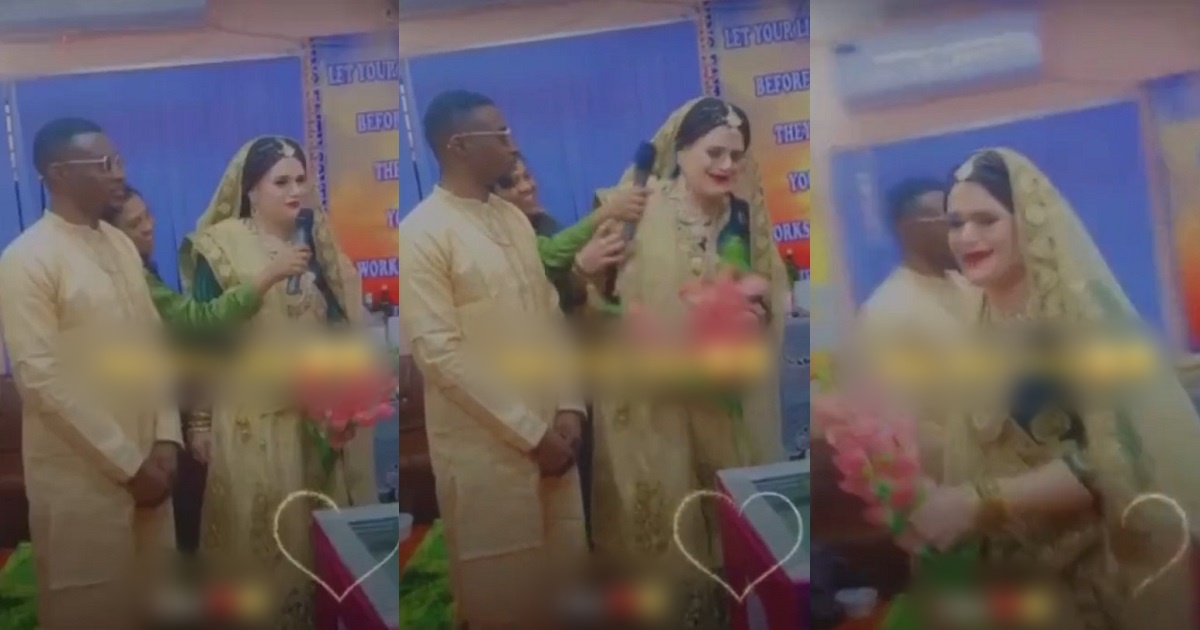 Nigerian man jilted at the altar by his white fiancée during their wedding ceremony in Bangladesh (Video)