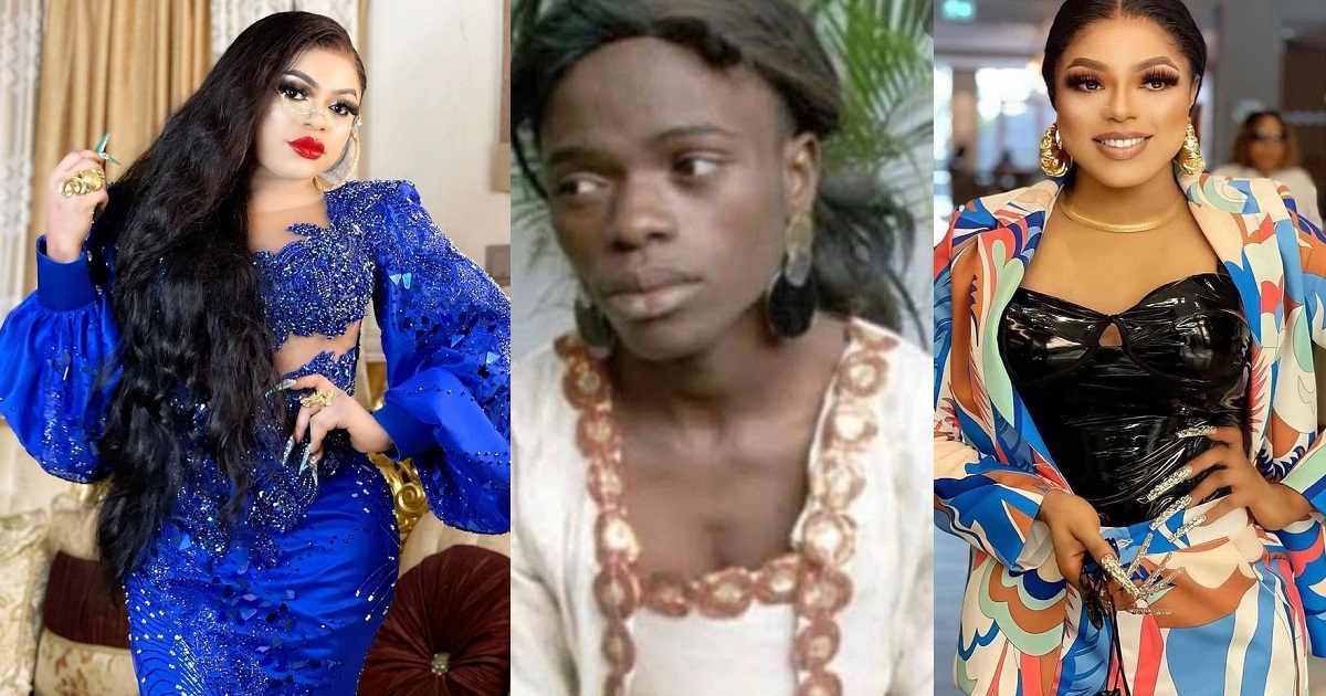 “Money is all you need” – Bobrisky writes as he shares his before and after photos