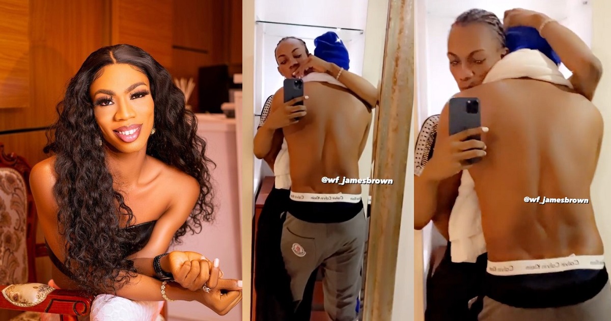 You wey be girl still dey single, James wey be man don get boyfriend” – Reactions as James Brown flaunts mystery man, “Papito” (Video)