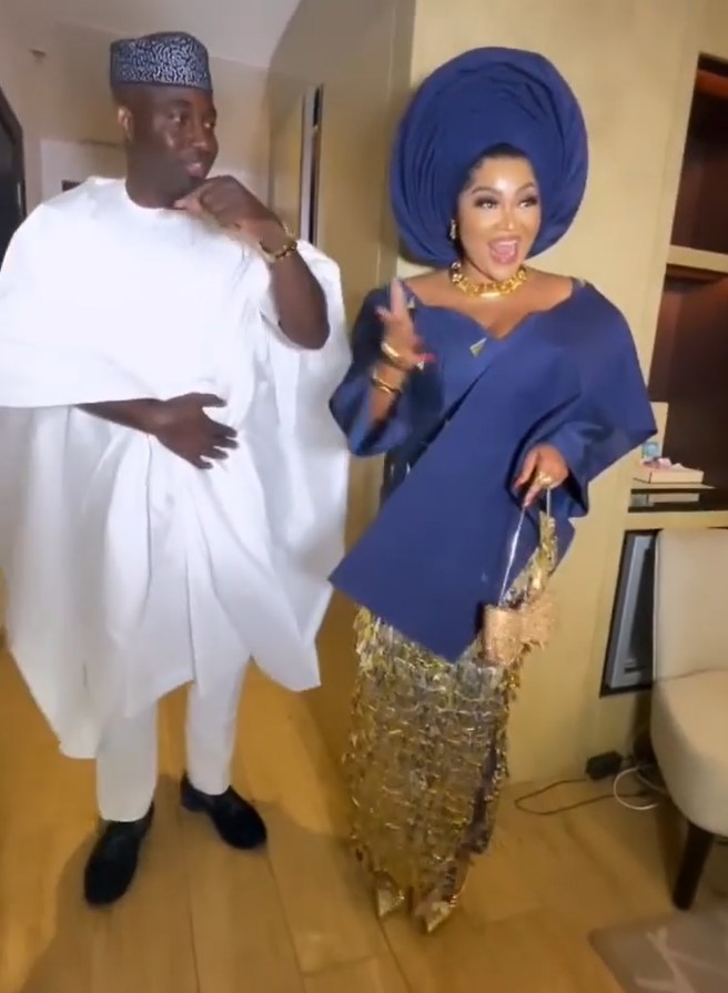 Watch Video from Actress Mercy Aigbe and Kazeem Adeoti Wedding