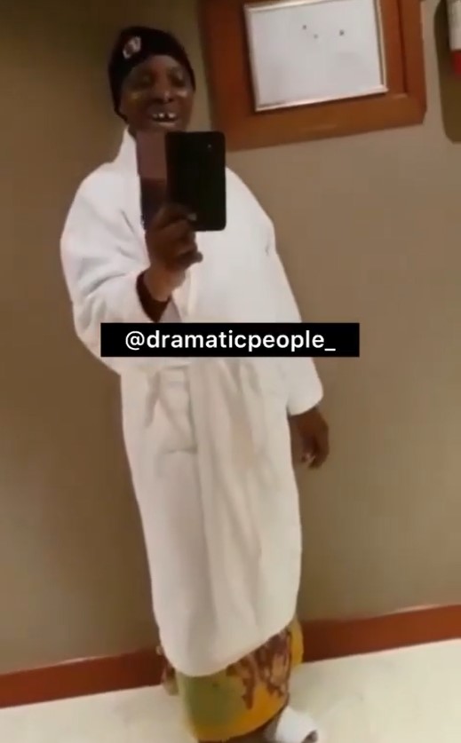 “Mummy GO wear bathrobe?! Hellfire straight!” – Reactions as alleged viral Mummy GO visits Dubai; shows off luxury wardrobe in a hotel (Video) 4 Mummy GO chop life