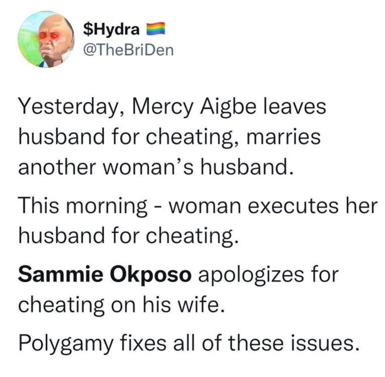 Polygamy fixes cheating issues