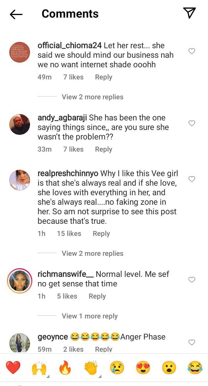 “I sacrificed my sense for love” – BBNaija star, Vee laments 5 Screenshot 20220107 190916 1