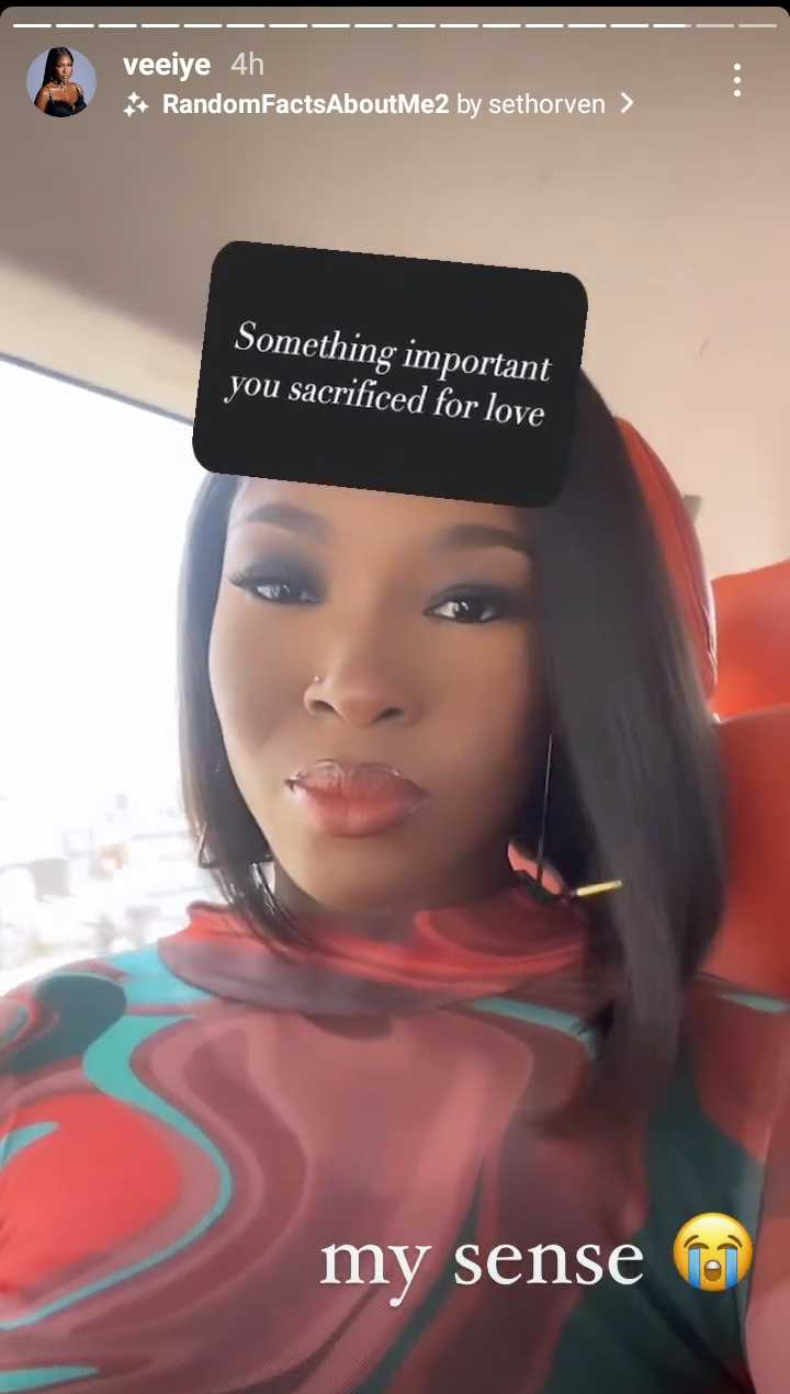 “I sacrificed my sense for love” – BBNaija star, Vee laments 4 Screenshot 20220107 192536