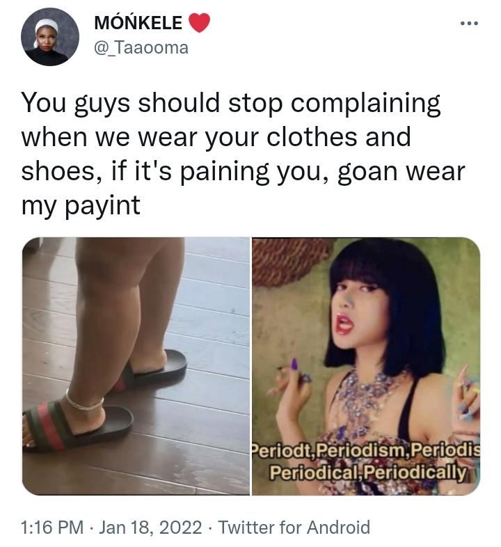 “Stop complaining when women wear your clothes” — Comedienne, Taaooma tells men 4 Taaooma tells