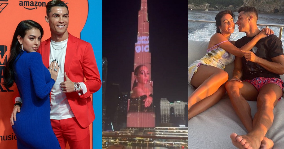 Cristiano Ronaldo spends thousands to transform Dubai landmark in celebration of his girlfriend’s birthday (video)