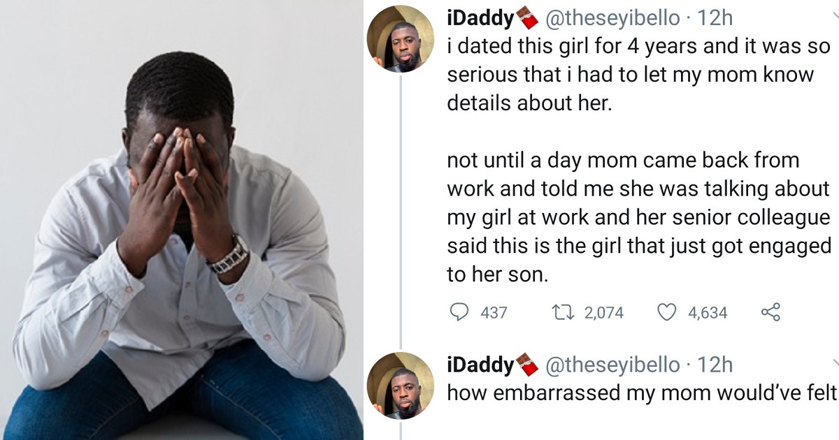 Man cries out as he narrates how he found out his girlfriend of 4 years is getting married to her ‘best friend’