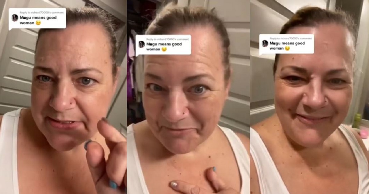 White lady reacts