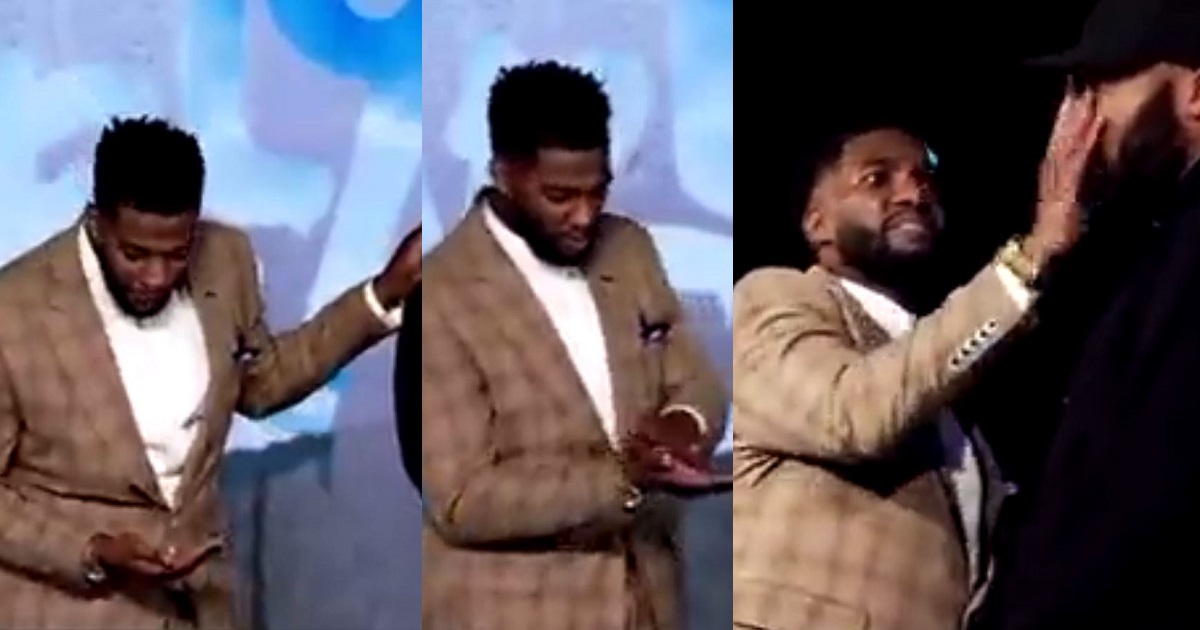 Popular Pastor, Mike Todd coughs and rubs spit on churchgoer’s face to ‘prove a point’ in his sermon (video)