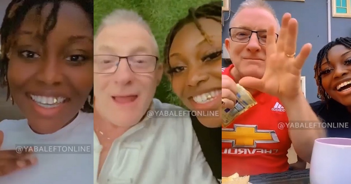 Nigerian lady shows off her white man that has totally blended in Nigeria (Video)