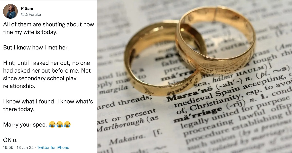 Twitter Stories : Nigerian Man faces heavy criticism after he advised people to “marry their spec”