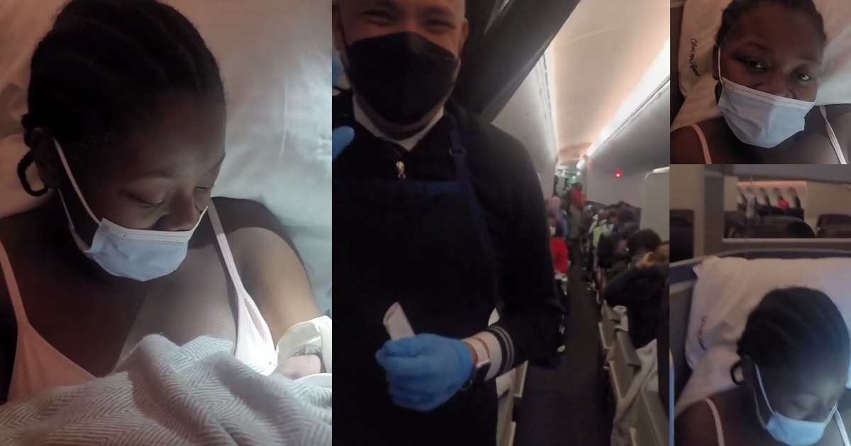 Woman delivers baby on flight to Washington DC “34,000 feet above sea level” (video)