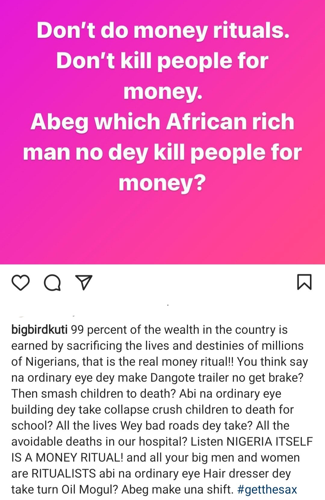 “Which African rich man does not kill people for money?” – Seun Kuti asks 4 620a2cec3fece