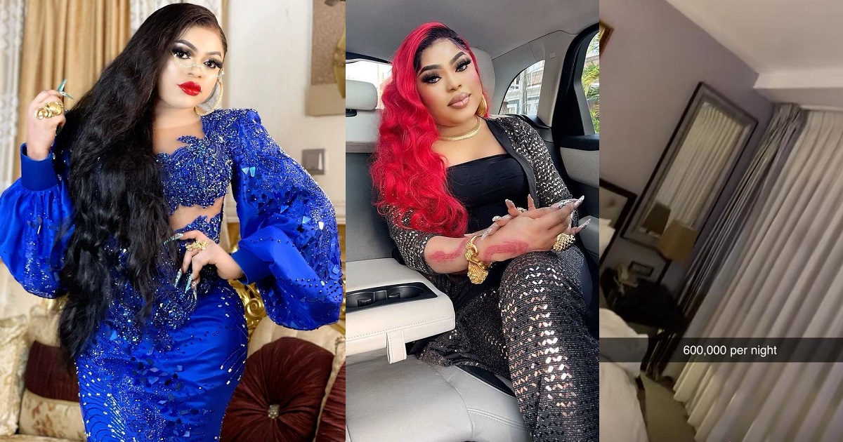 “All this because James dey UK” – Bobrisky mocked after flaunting N600K hotel room in Abuja (Video)