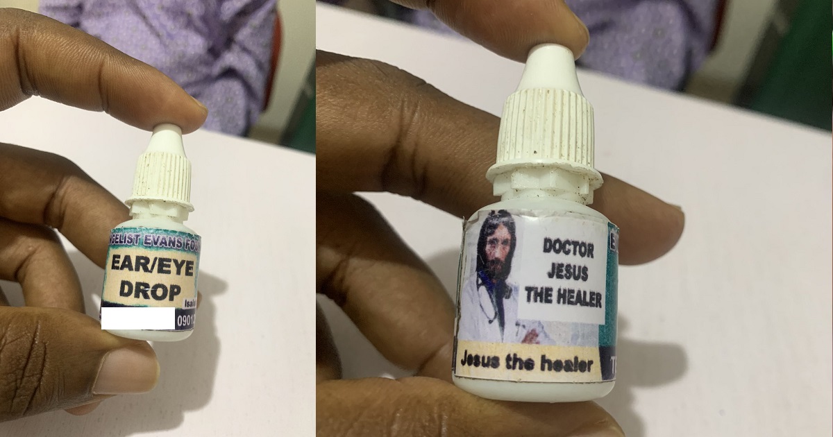 Between a Nigerian Pharmacist and an Old man who asked for “Doctor Jesus the Healer” eyedrop.