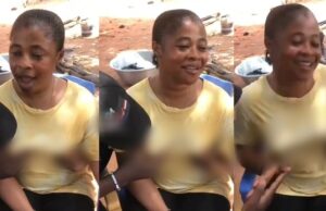 Viral video: Lady allows two ‘area boys’ to publicly fondle her b00bs (Watch)