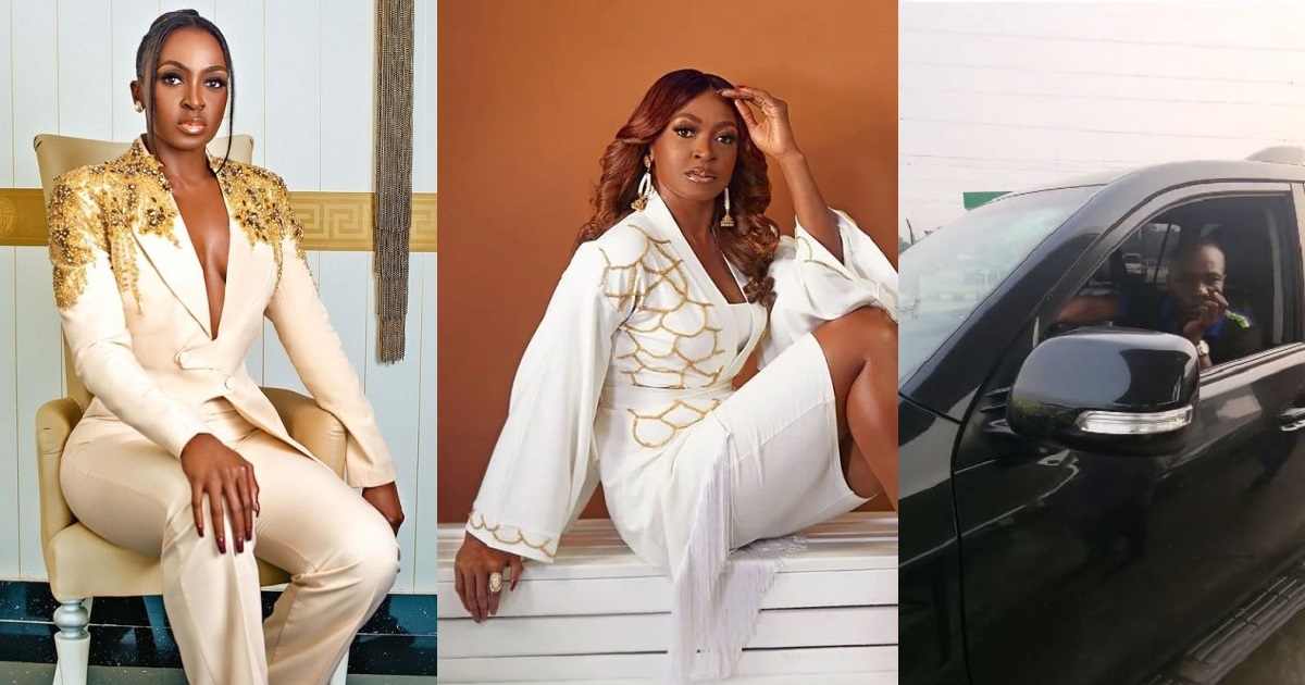 Actress, Kate Henshaw confronts police officer who tried to jump queue at fuel station (video)