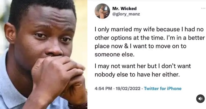 “I only married my wife because I had no other options at the time” – Man shares his troubles after he’s made enough money to go after what he truly wants