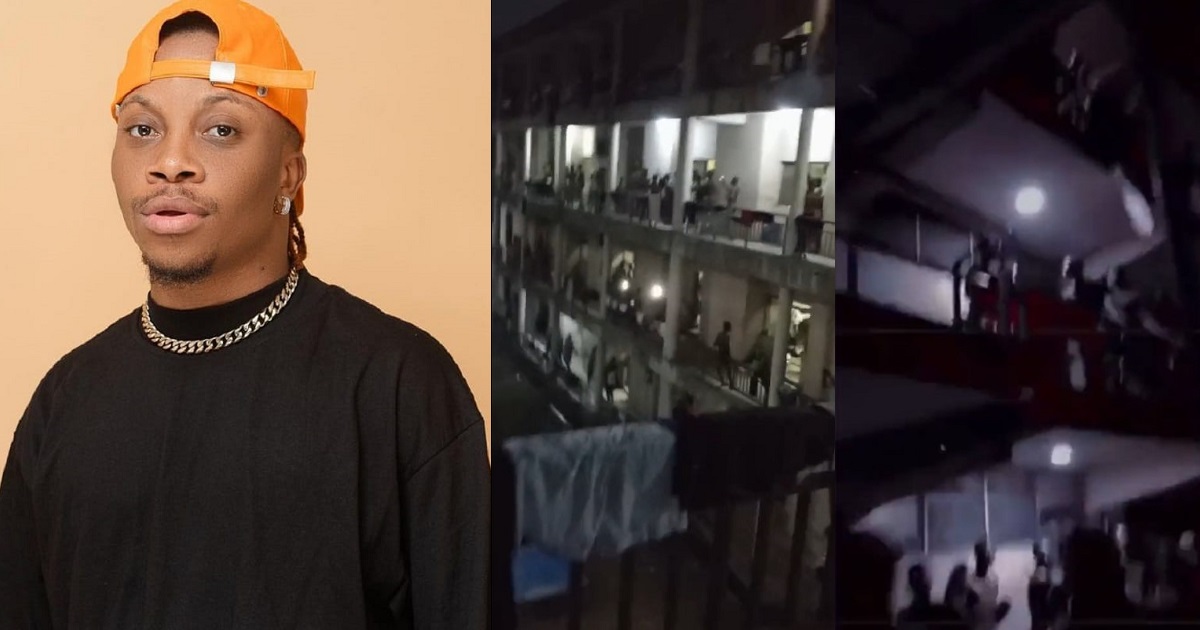 UNILAG students seen chanting Oxlade’s name after seeing his bedmatic skills online (Video)