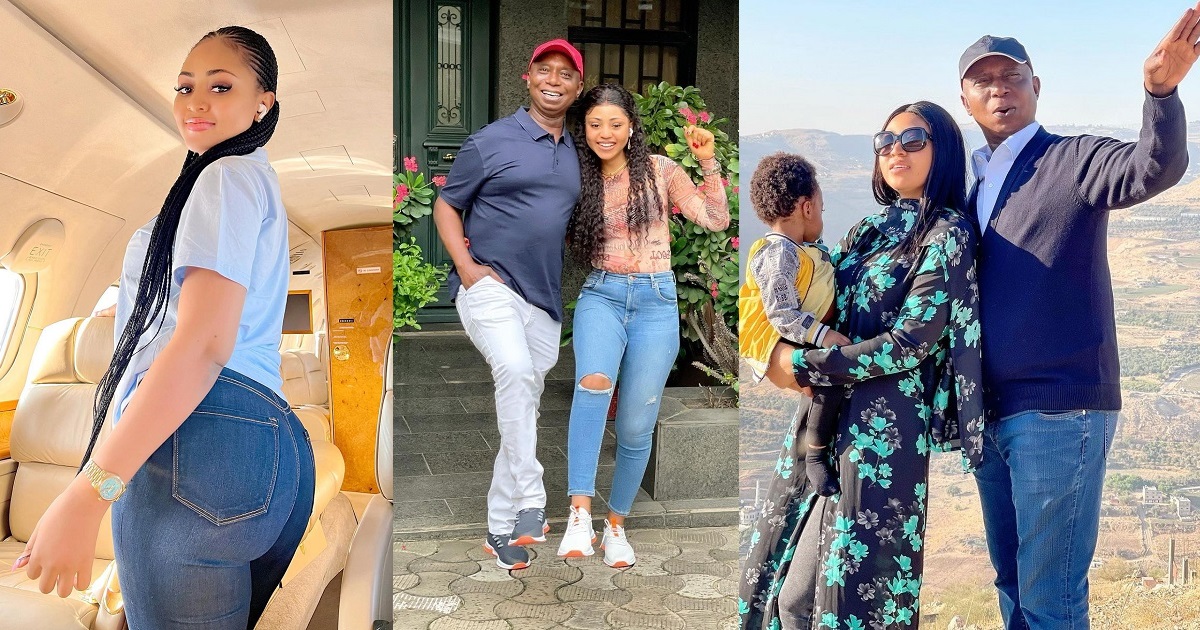 “He always keeps me stress-free” – Regina Daniels says her billionaire husband, Ned Nwoko insists she travels on private jet