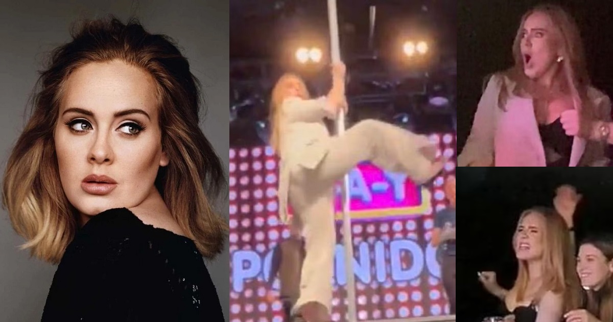 Adele makes surprise appearance at strip club and dances on pole