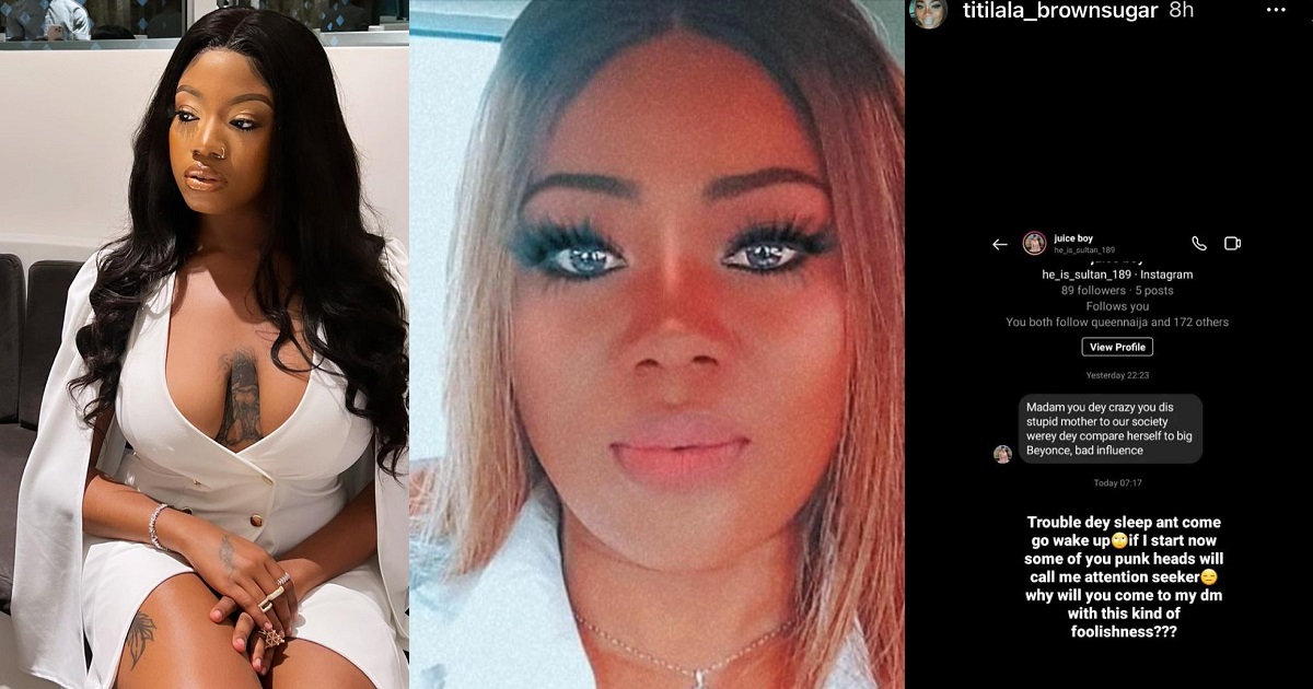 “If I start now they will call me attention seeker” – Between BBNaija’s Angel’s mother and a troll who called her ‘bad influence’ for comparing herself to Beyoncé