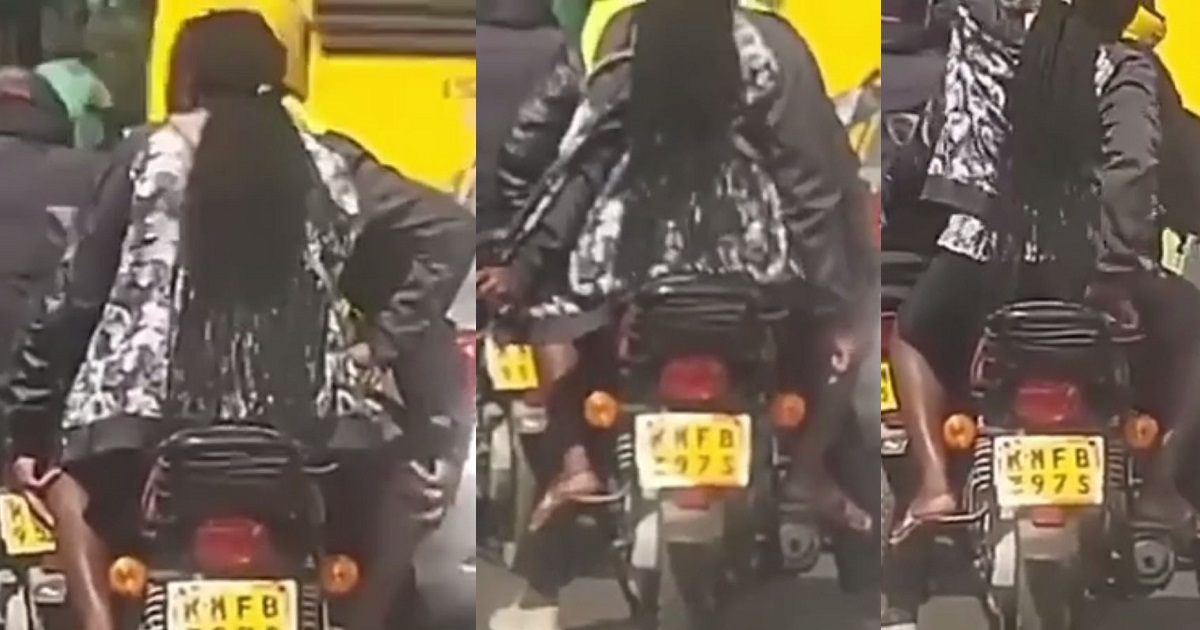 Motorcyclist and his female passenger caught up in wild ‘traffic romance’ (video)