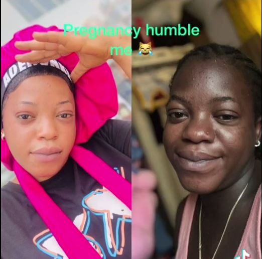 “Pregnancy humble me” – Lady writes as she shares how pregnancy changed her look (video) 3 brrtrt