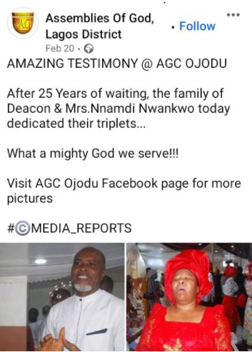 Nigerian couple welcome