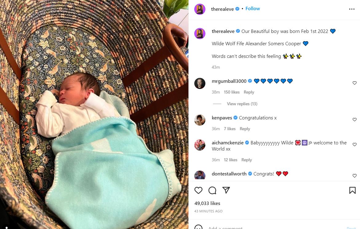 Rapper Eve welcomes first child at 43 5 dwdww