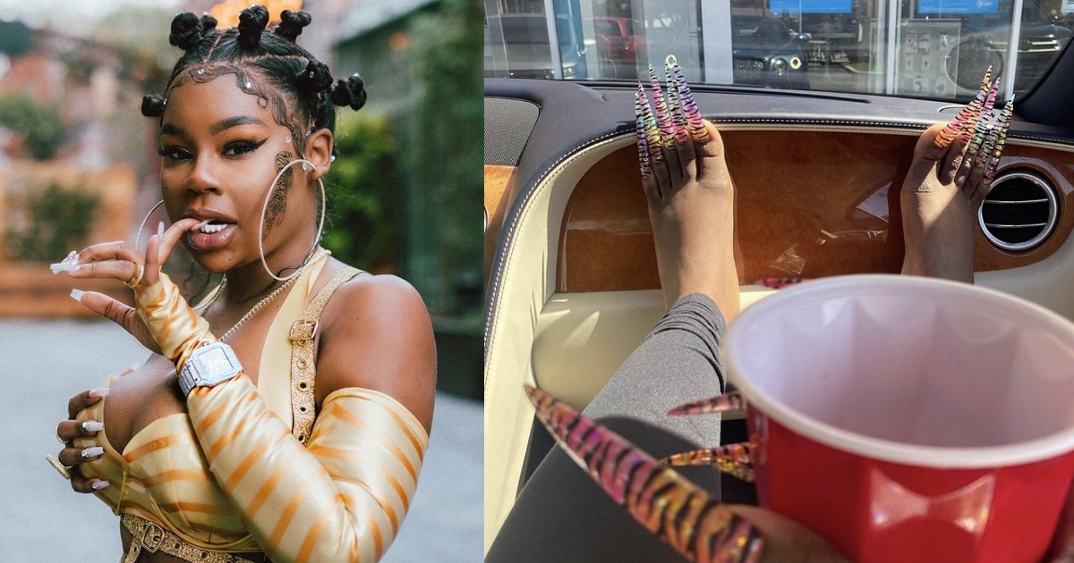 “How she take dey wear shoe” – Reactions as reality star, Sukihana shows off her toe nails