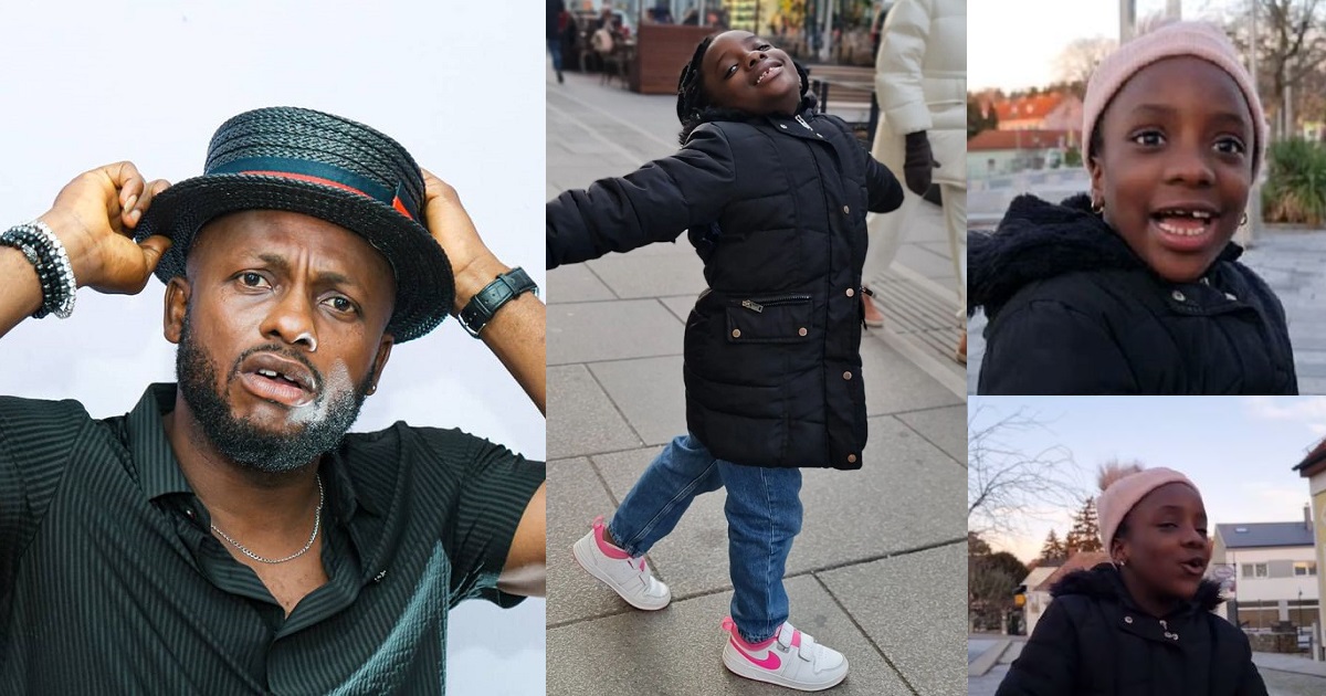 “NO way!” – Comedian Igosave’s 5-year-old daughter explains why she doesn’t want to come back to Nigeria (video)