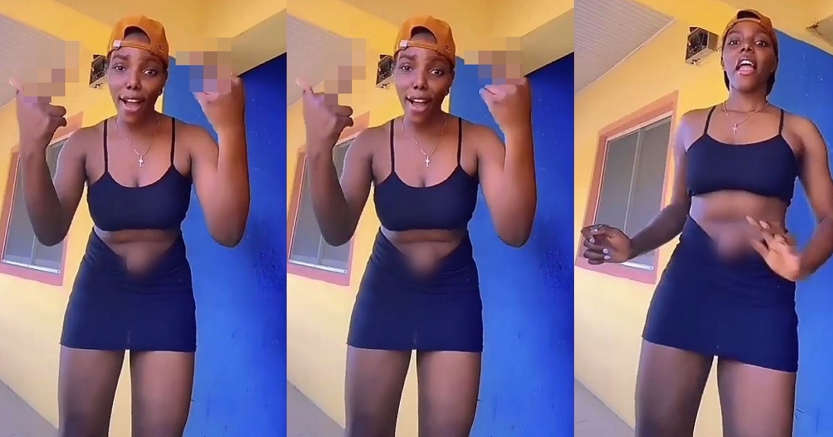Lady gives the middle finger as she flashes ‘big belly button’ in viral TikTok challenge (video)