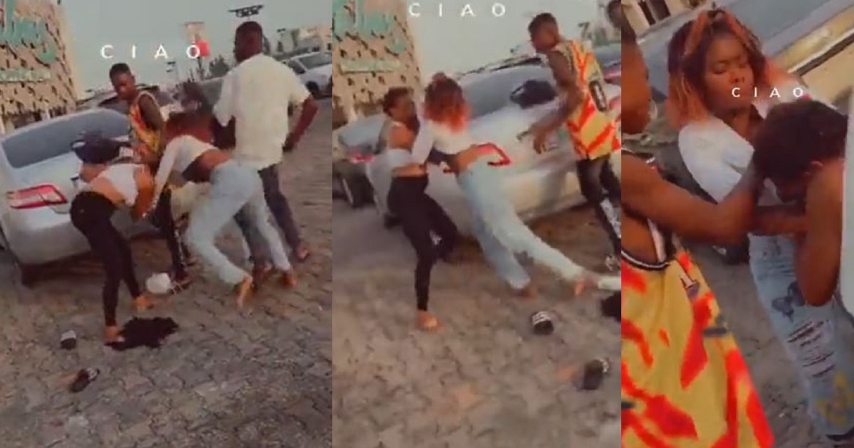 Side chic and main chic allegedly fight over male lover at Ibadan mall (video)