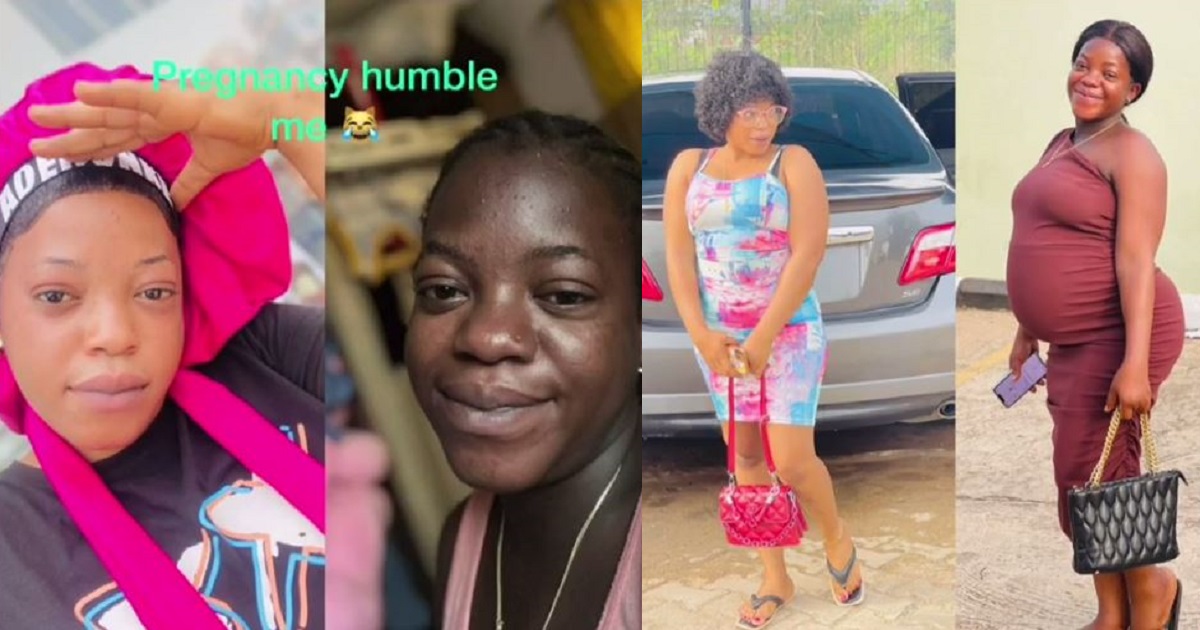 “Pregnancy humble me” – Lady writes as she shares how pregnancy changed her look (video)