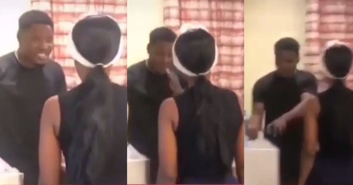 Moment man angrily confronts wife for still texting her ex after 3 years of marriage (video)