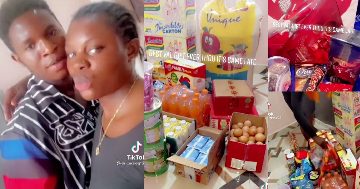Nigerian lady shows off late Valentine’s gift she received from her partner (video)