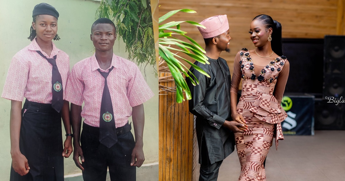 So lovely – Nigerian Doctor who married his Secondary School Sweetheart shares throwback photo.