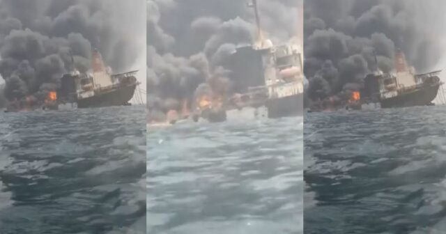 oil explosion-2 vessel explodes