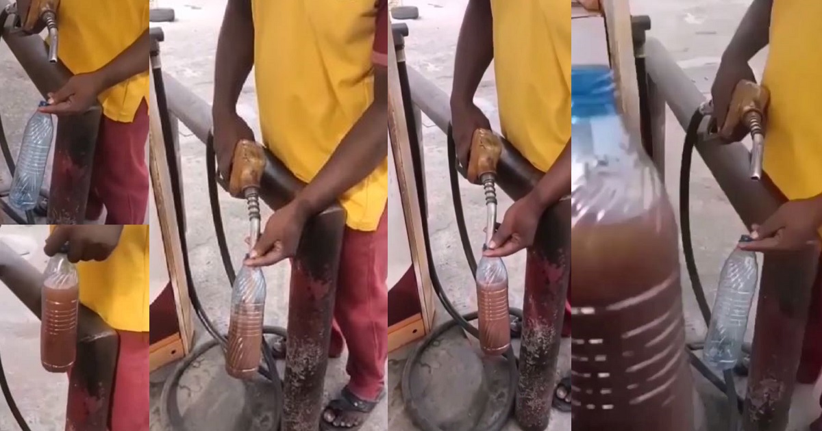 Fuel attendant filmed dispensing what appears to be adulterated fuel