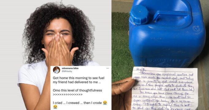 Nigerian lady in tears