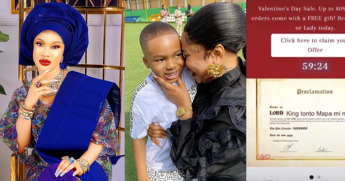 Blogger accuses Tonto Dikeh of buying fake ‘real estate investment’ in Scotland for her son (video)