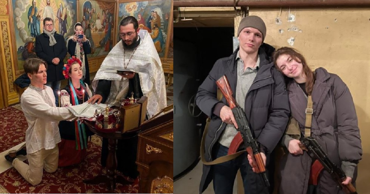 Newly-wed Ukrainian couple spend