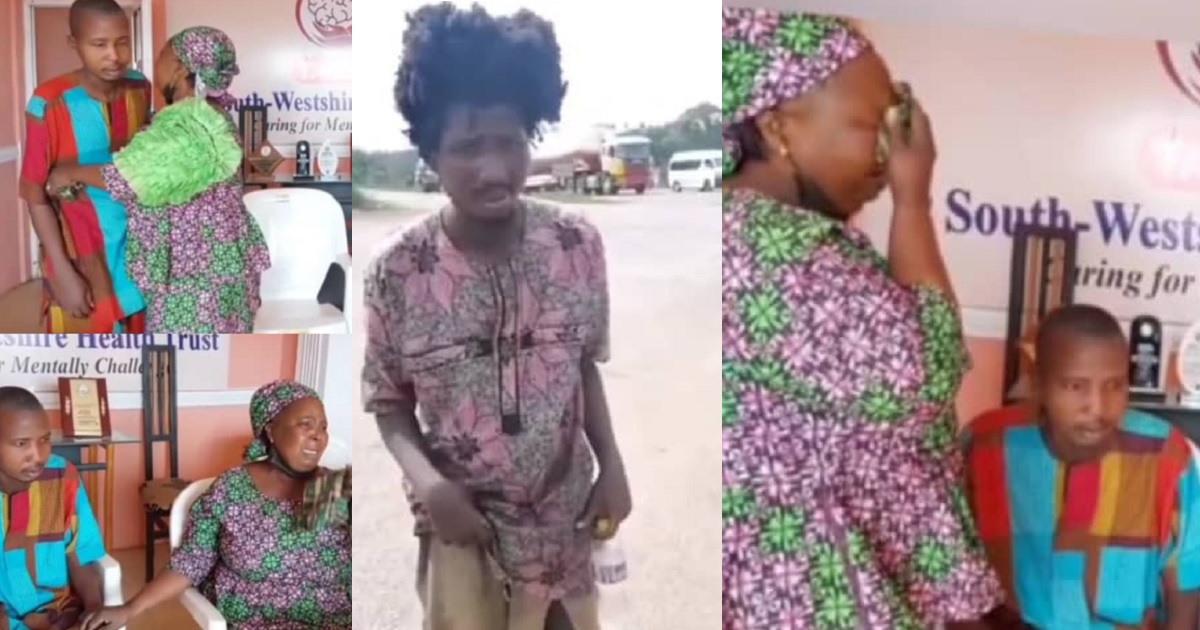 Nigerian mum bursts into tears as she reunites with her mentally challenged son who went missing four years ago (video)